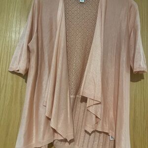 Elle Peach Open-Front Cardigan
